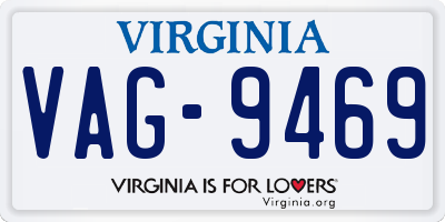 VA license plate VAG9469