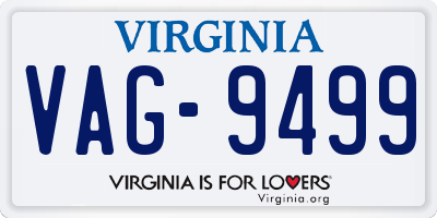 VA license plate VAG9499
