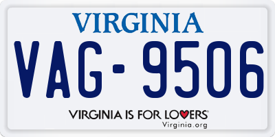 VA license plate VAG9506
