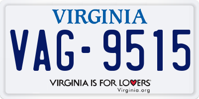 VA license plate VAG9515