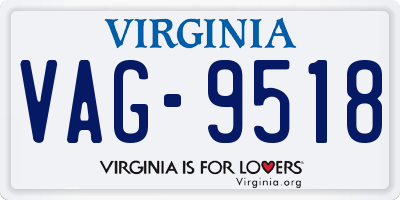 VA license plate VAG9518