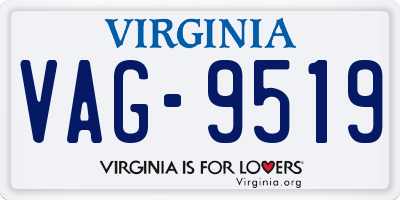 VA license plate VAG9519