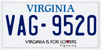 VA license plate VAG9520