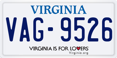 VA license plate VAG9526