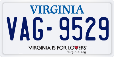 VA license plate VAG9529
