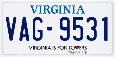 VA license plate VAG9531