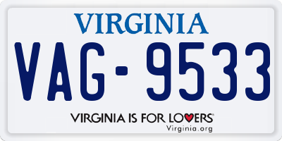 VA license plate VAG9533