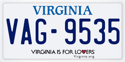 VA license plate VAG9535