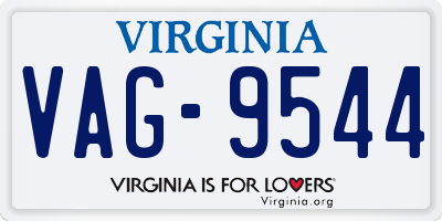 VA license plate VAG9544