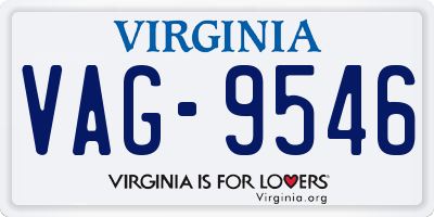 VA license plate VAG9546
