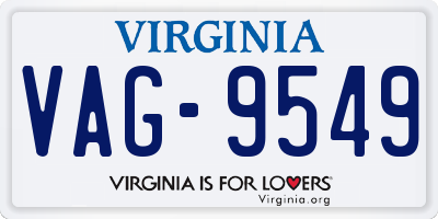 VA license plate VAG9549