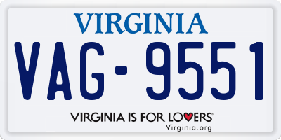 VA license plate VAG9551