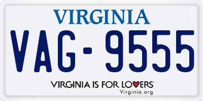 VA license plate VAG9555