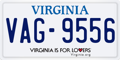 VA license plate VAG9556