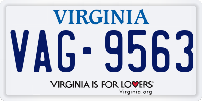 VA license plate VAG9563