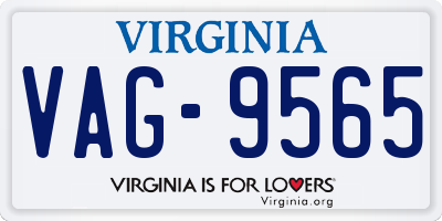 VA license plate VAG9565