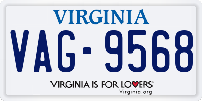 VA license plate VAG9568