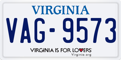 VA license plate VAG9573