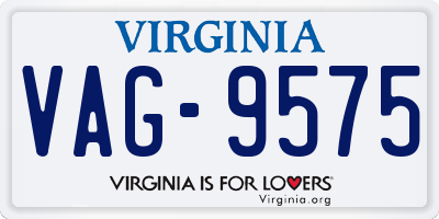VA license plate VAG9575