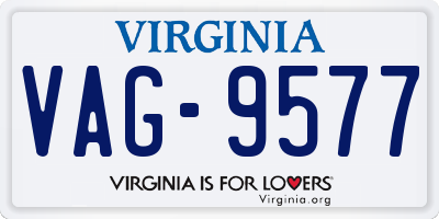 VA license plate VAG9577