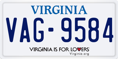VA license plate VAG9584