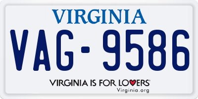 VA license plate VAG9586