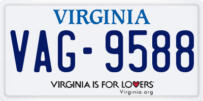 VA license plate VAG9588