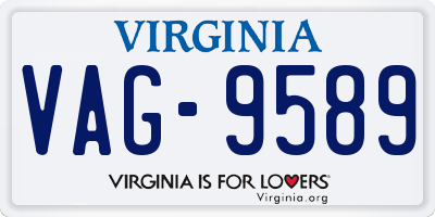 VA license plate VAG9589