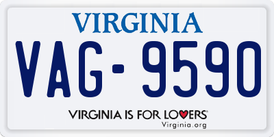 VA license plate VAG9590