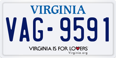 VA license plate VAG9591