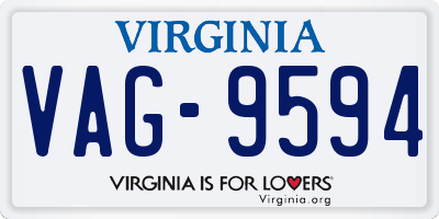 VA license plate VAG9594