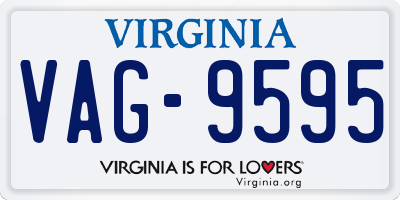 VA license plate VAG9595