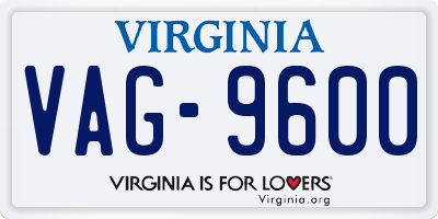 VA license plate VAG9600