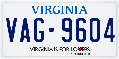 VA license plate VAG9604