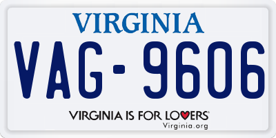 VA license plate VAG9606