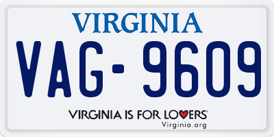 VA license plate VAG9609