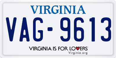 VA license plate VAG9613