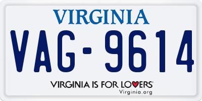 VA license plate VAG9614