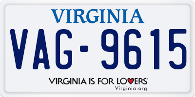 VA license plate VAG9615
