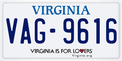 VA license plate VAG9616