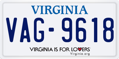 VA license plate VAG9618