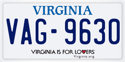 VA license plate VAG9630