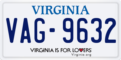 VA license plate VAG9632