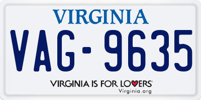 VA license plate VAG9635
