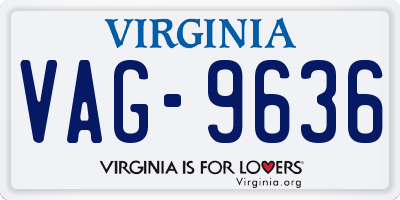 VA license plate VAG9636