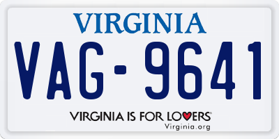 VA license plate VAG9641