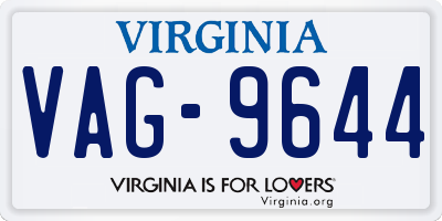 VA license plate VAG9644