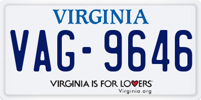 VA license plate VAG9646