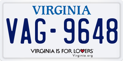 VA license plate VAG9648