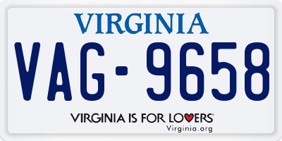 VA license plate VAG9658